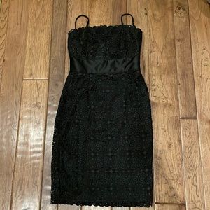 WHBM formal black lace dress-size 4